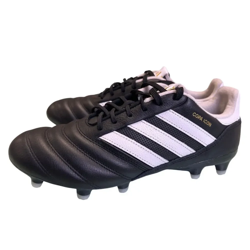 Adidas Copa Icon FG Firm Ground Cleats Black White Gold Size Men's 7 Women's 8